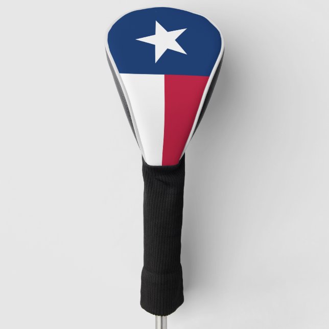 Texas Flag - Vertikale Anzeige Golf Headcover (Vorderseite)