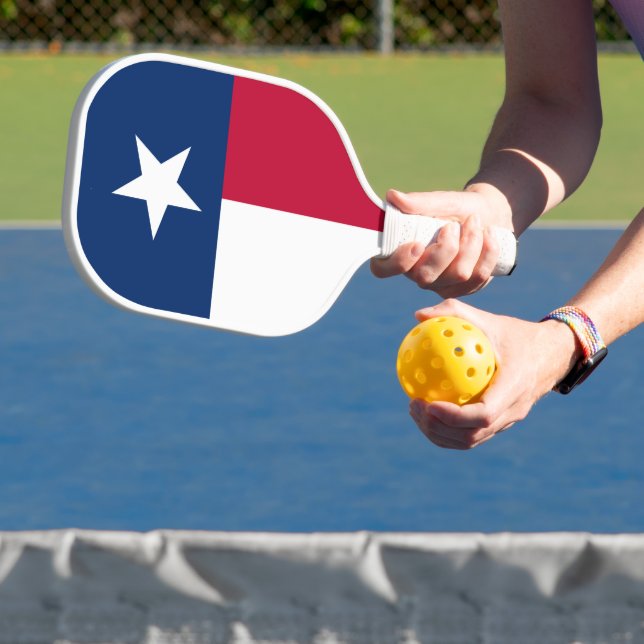 Texas Flag - Vertikale Anzeige Pickleball Schläger (InSitu)