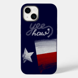 Texas Flag Wasserfarbe Rustikales Rotes Blau Case-Mate iPhone 14 Hülle