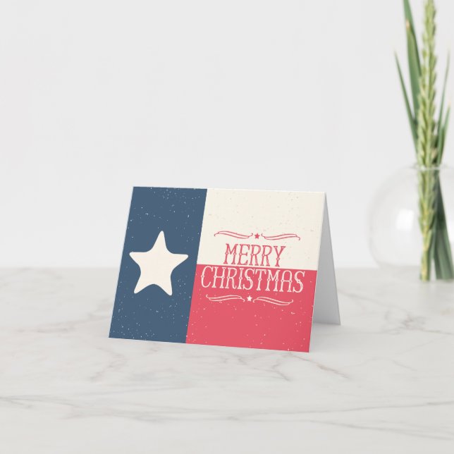 Texas Flag Weihnachtskarte Feiertagskarte (Vorderseite)