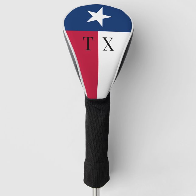 Texas-Flagge benutzerdefiniertes Mono-Golf-Club-Ko Golf Headcover (Vorderseite)