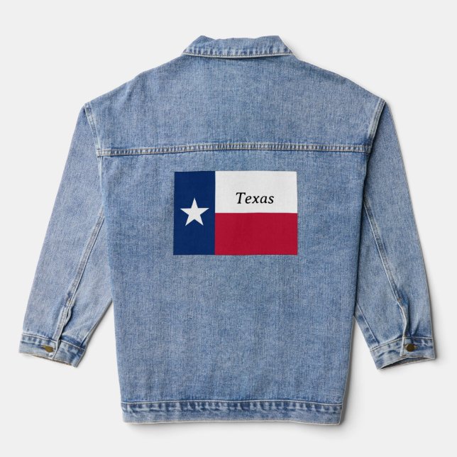 Texas Flagge Denim Jacket Jeansjacke (Rückseite)