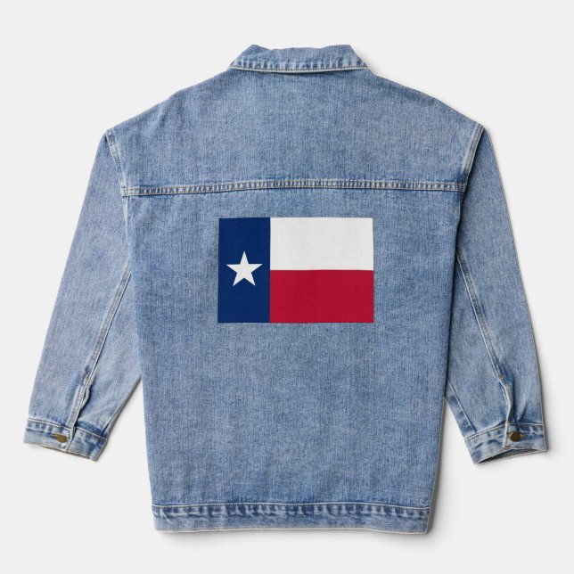 Texas Flagge Denim Jacket Jeansjacke (Rückseite)
