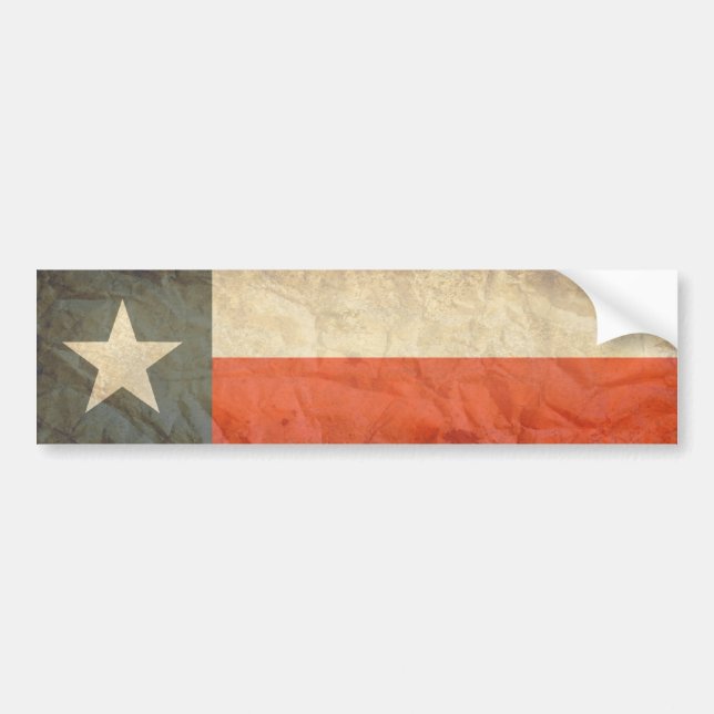 Texas-Flagge gealtert Autoaufkleber (Vorne)