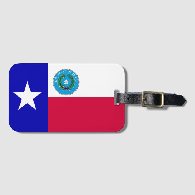 Texas-Flagge Gepäckanhänger (Vorderseite (Horizontal))
