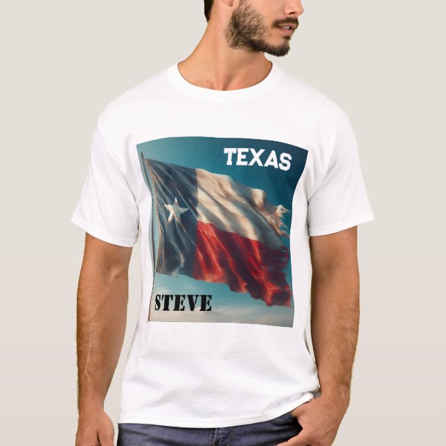 Texas-Flagge Herren T-Shirt  (Vorderseite)