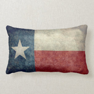 Texas-Flagge im Vintage-Retro-Stil auf einem Kisse Lendenkissen