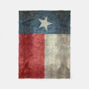 Texas-Flagge im Vintage-Retro-Stil Fleece-Decke Fleecedecke