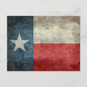 Texas-Flagge im Vintage-Retro-Stil Postkarte