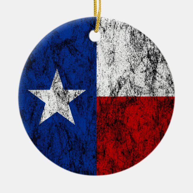 Texas-Flagge Keramikornament (Vorne)