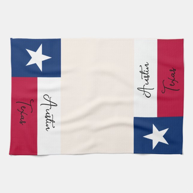 Texas-Flagge Küchenhandtuch Geschirrtuch (Horizontal)
