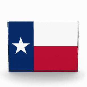 Texas-Flagge: Longhorns, der texanische Stern von  Fotoblock