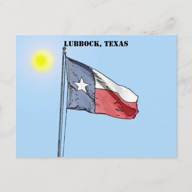 Texas-Flagge, Lubbock, Texas Postkarte (Vorderseite)