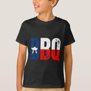 Texas-Flagge mit BBQ  T-Shirt