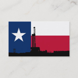 Texas-Flagge Ölbohrturm Visitenkarte