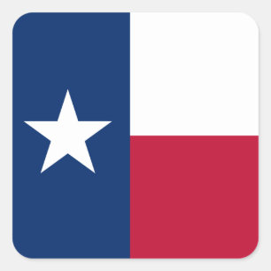 Texas-Flagge Quadratischer Aufkleber