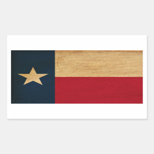 Texas-Flagge Rechteckiger Aufkleber
