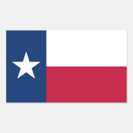 Texas-Flagge Rechteckiger Aufkleber