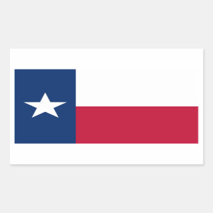 Texas-Flagge Rechteckiger Aufkleber