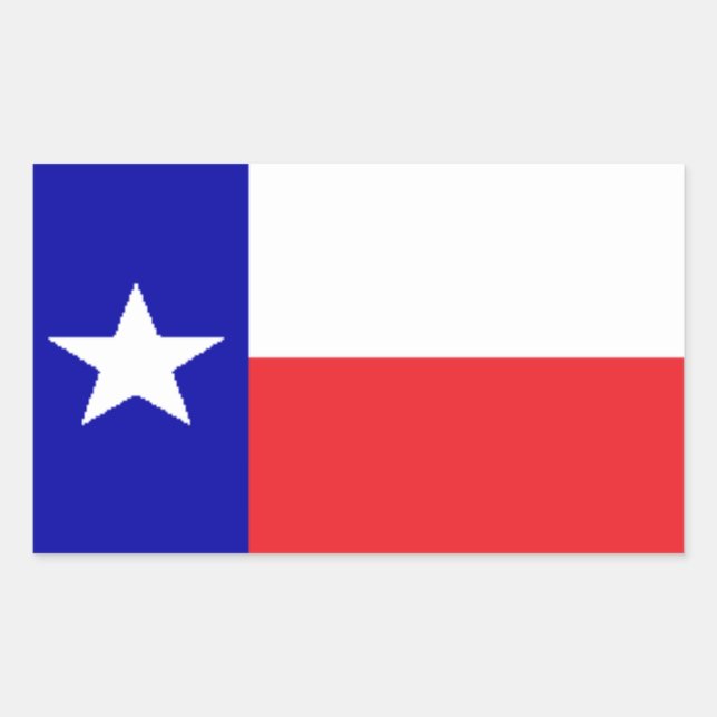 Texas-Flagge Rechteckiger Aufkleber (Vorderseite)
