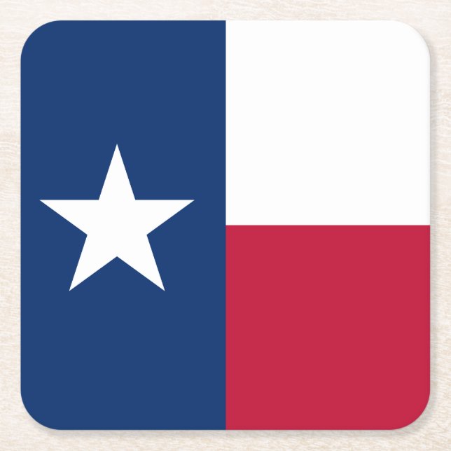 Texas-Flagge Rechteckiger Pappuntersetzer (Vorderseite)