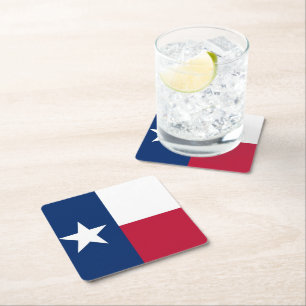 Texas-Flagge Rechteckiger Pappuntersetzer