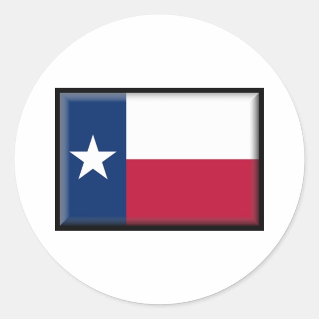 Texas-Flagge Runder Aufkleber (Vorderseite)