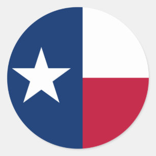 Texas-Flagge Runder Aufkleber
