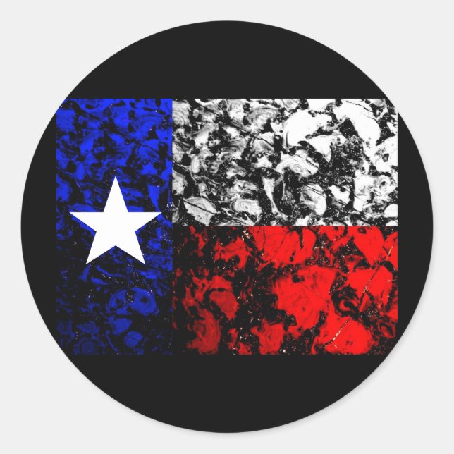 Texas-Flagge Runder Aufkleber (Vorderseite)