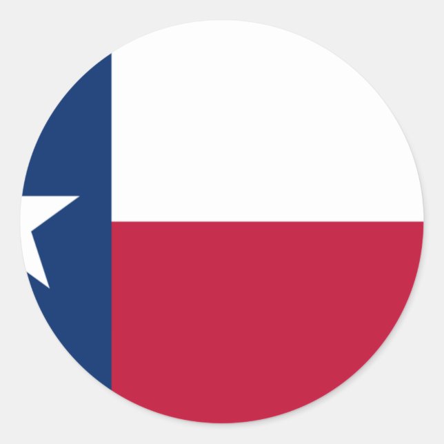 Texas-Flagge Runder Aufkleber (Vorderseite)