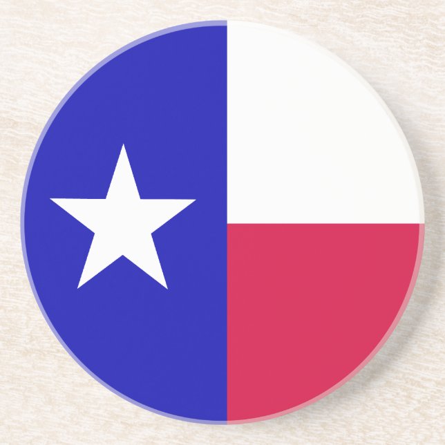Texas-Flagge Sandstein Untersetzer (Vorne)