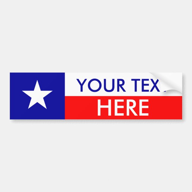 Texas-Flagge: Schaffen Sie Ihre Selbst Autoaufkleber (Vorne)
