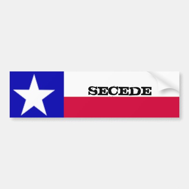 Texas-Flagge Secede Aufkleber Autoaufkleber (Vorne)