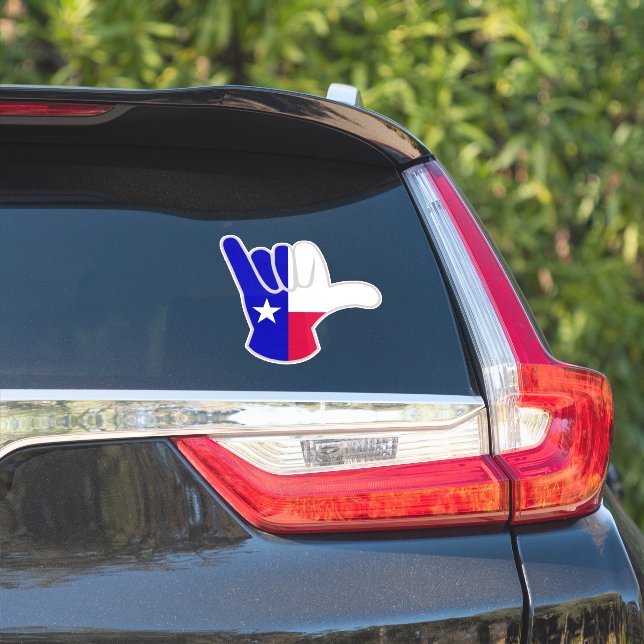 Texas flagge Shaka Aufkleber (Auto Seite)