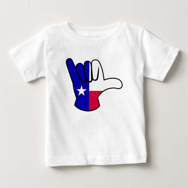 Texas flagge Shaka Baby T-shirt (Vorderseite)