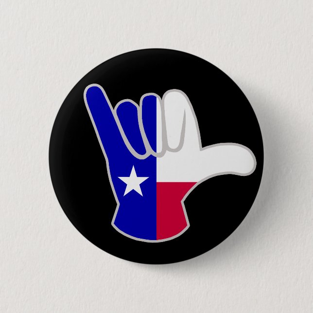 Texas flagge Shaka Button (Vorderseite)