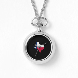 Texas-Flagge und -Karte Armbanduhr