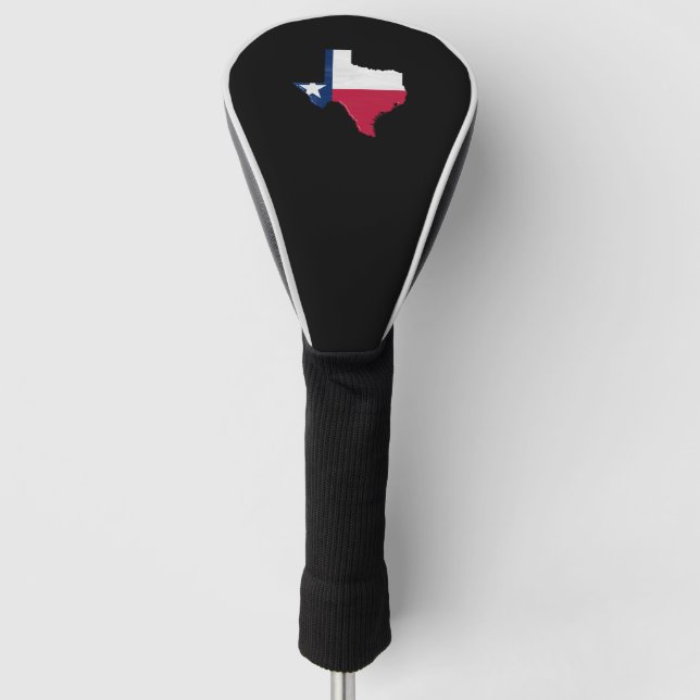 Texas-Flagge und -Karte Golf Headcover (Vorderseite)