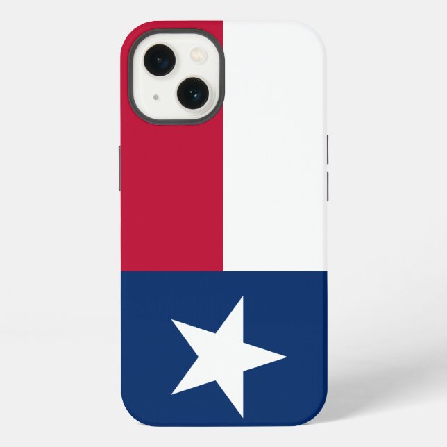 Texas-Flagge (vertikal) iPhone Hülle (Rückseite)