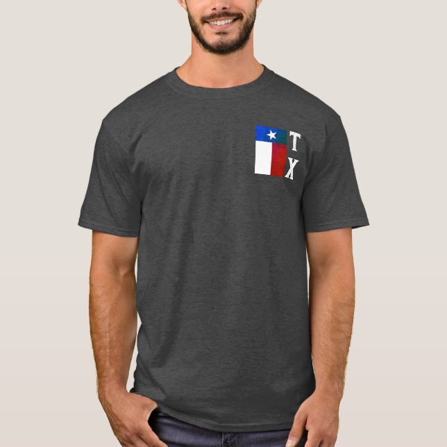 Texas-Flagge (vertikal) T-Shirt (Vorderseite)