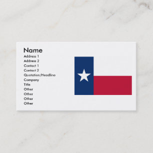 Texas-Flagge Visitenkarte