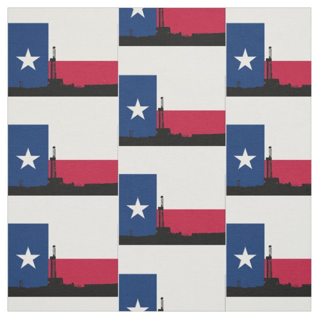 Texas-Flaggen-Erdölbohrungs-Anlage Stoff (Muster)