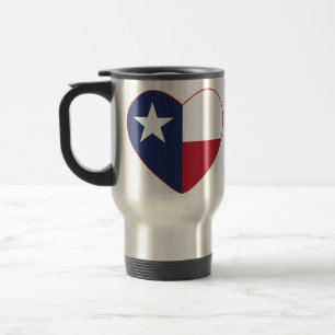 Texas-Flaggen-Herz Reisebecher