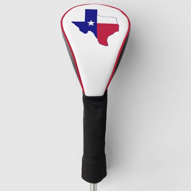 Texas-Flaggen-Karte Golf Headcover (Vorderseite)