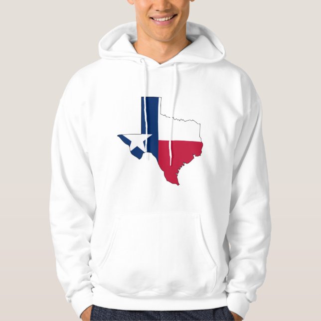 Texas-Flaggen-Karte Hoodie (Vorderseite)