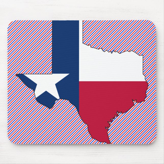 Texas-Flaggen-Karte Mousepad (Vorne)