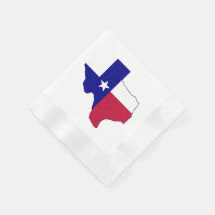 Texas-Flaggen-Karte Serviette