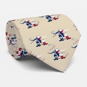 Texas-Flaggen-Ochse-Kopf W/Hat lädt Seil   JEDE Krawatte