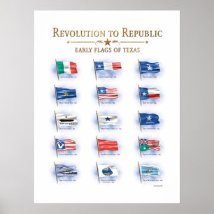 Texas-Flaggen Poster