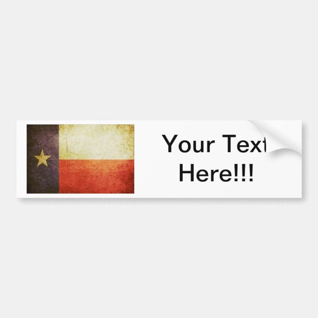 Texas-Flaggen-Schmutzeffekt Autoaufkleber (Vorne)